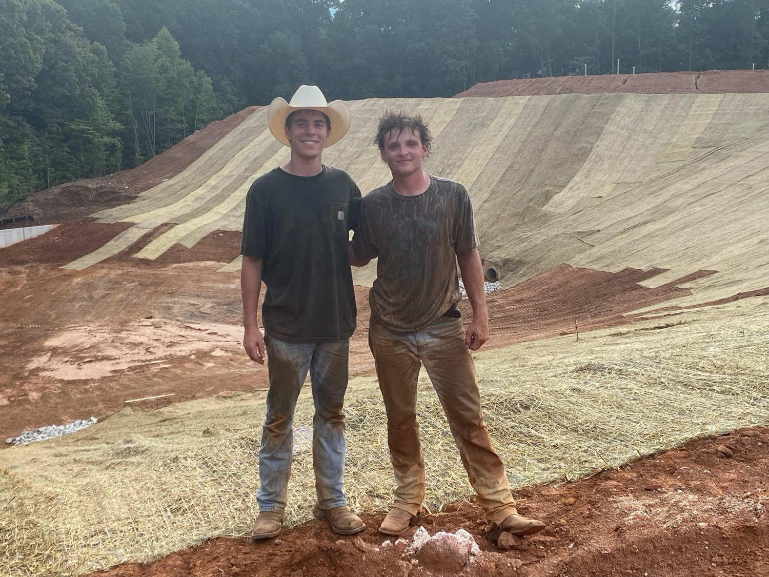 The Southern Stabilization crew on a finished, stabilized slope