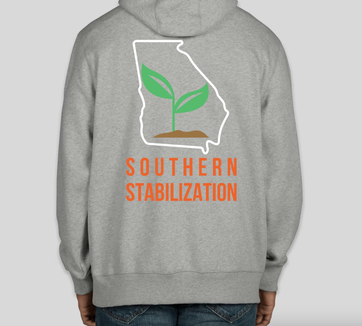 Super heavyweight pullover hoodie, back print