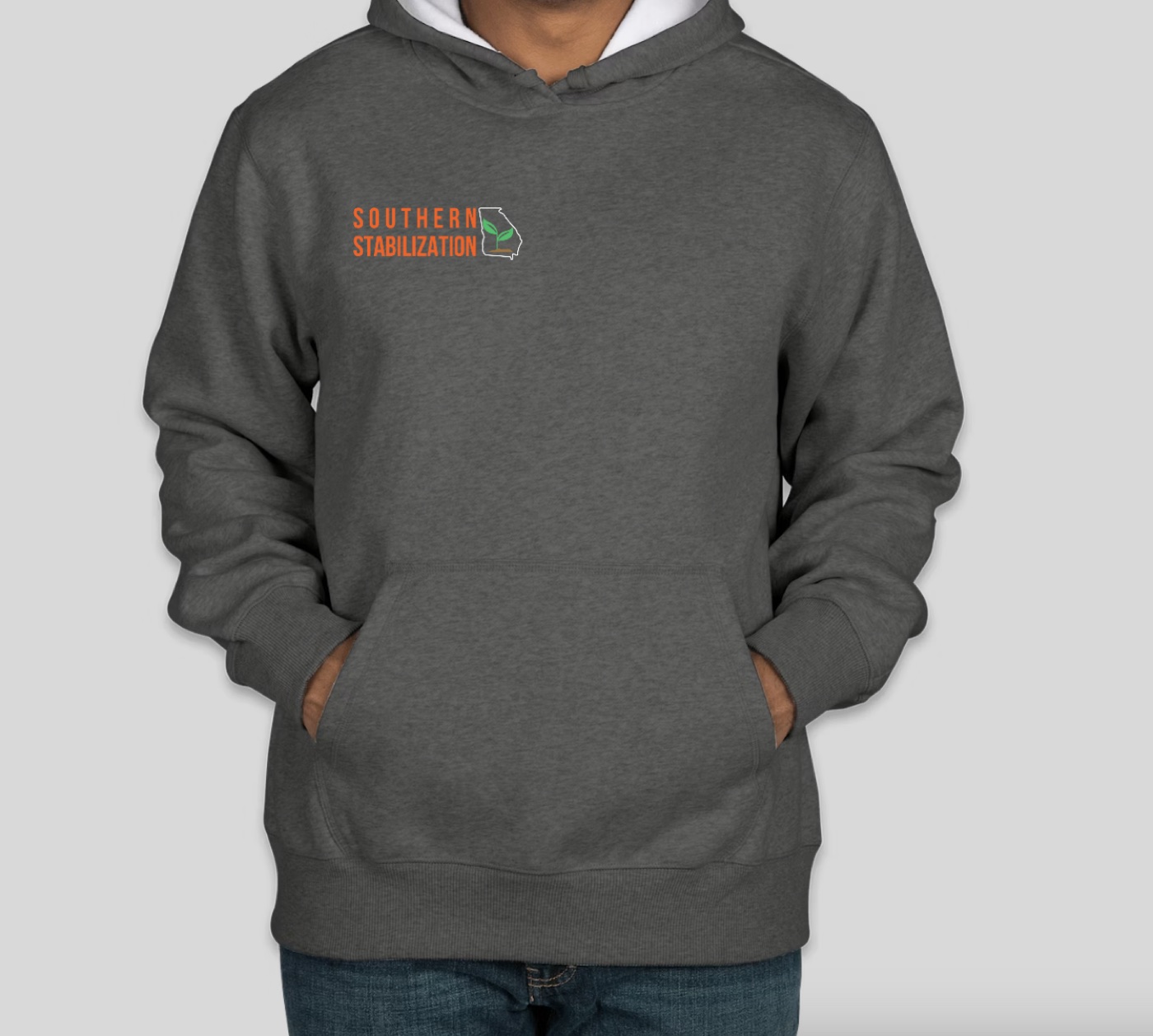 Super heavyweight pullover hoodie, charcoal