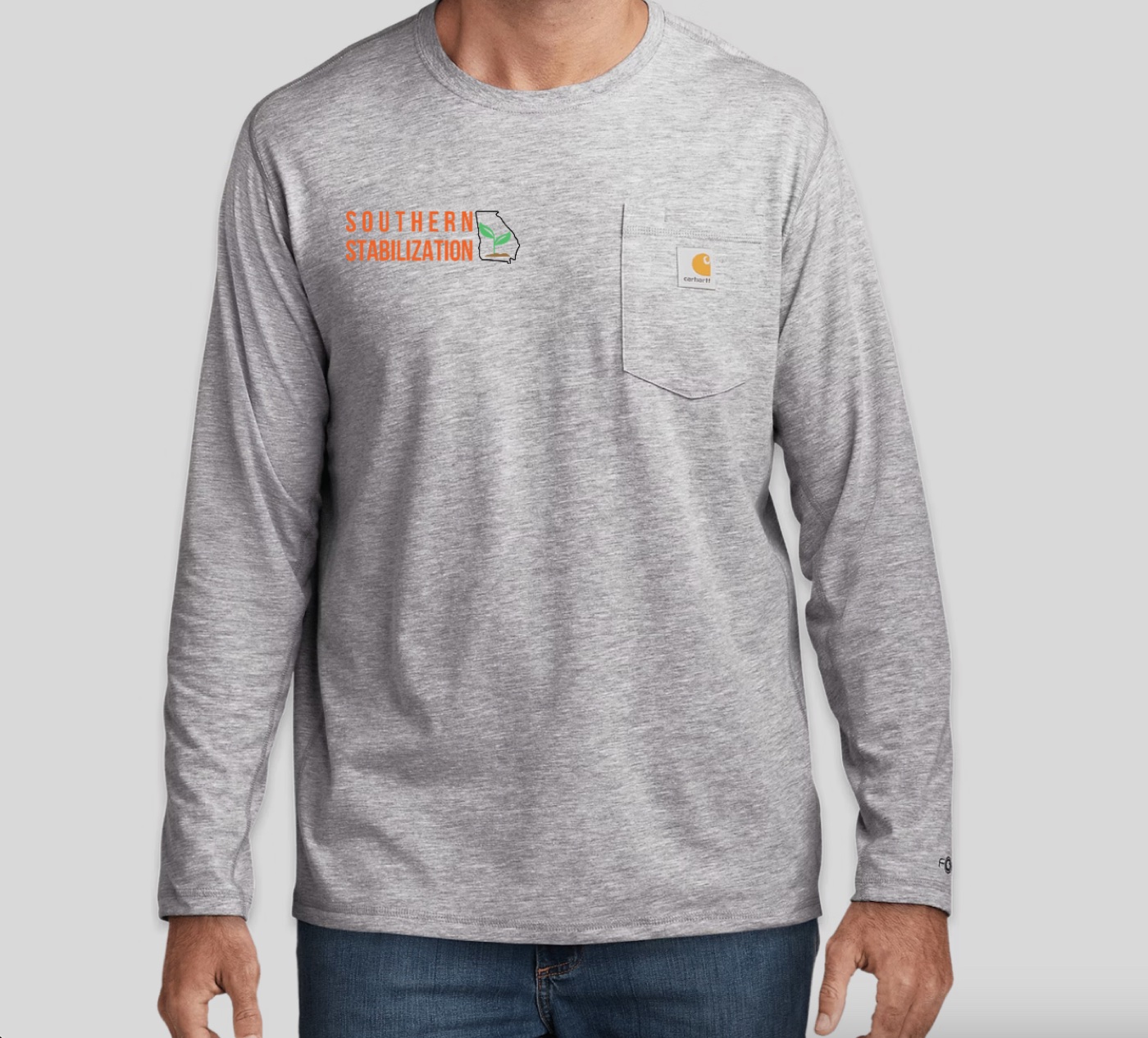 Carhartt Force long sleeve pocket tee, front